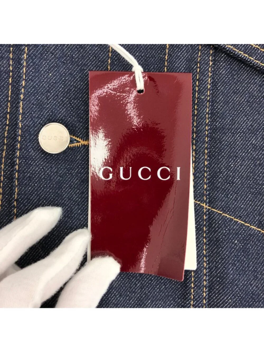 Gucci 2024 Dark Blue Cotton Denim Jacket